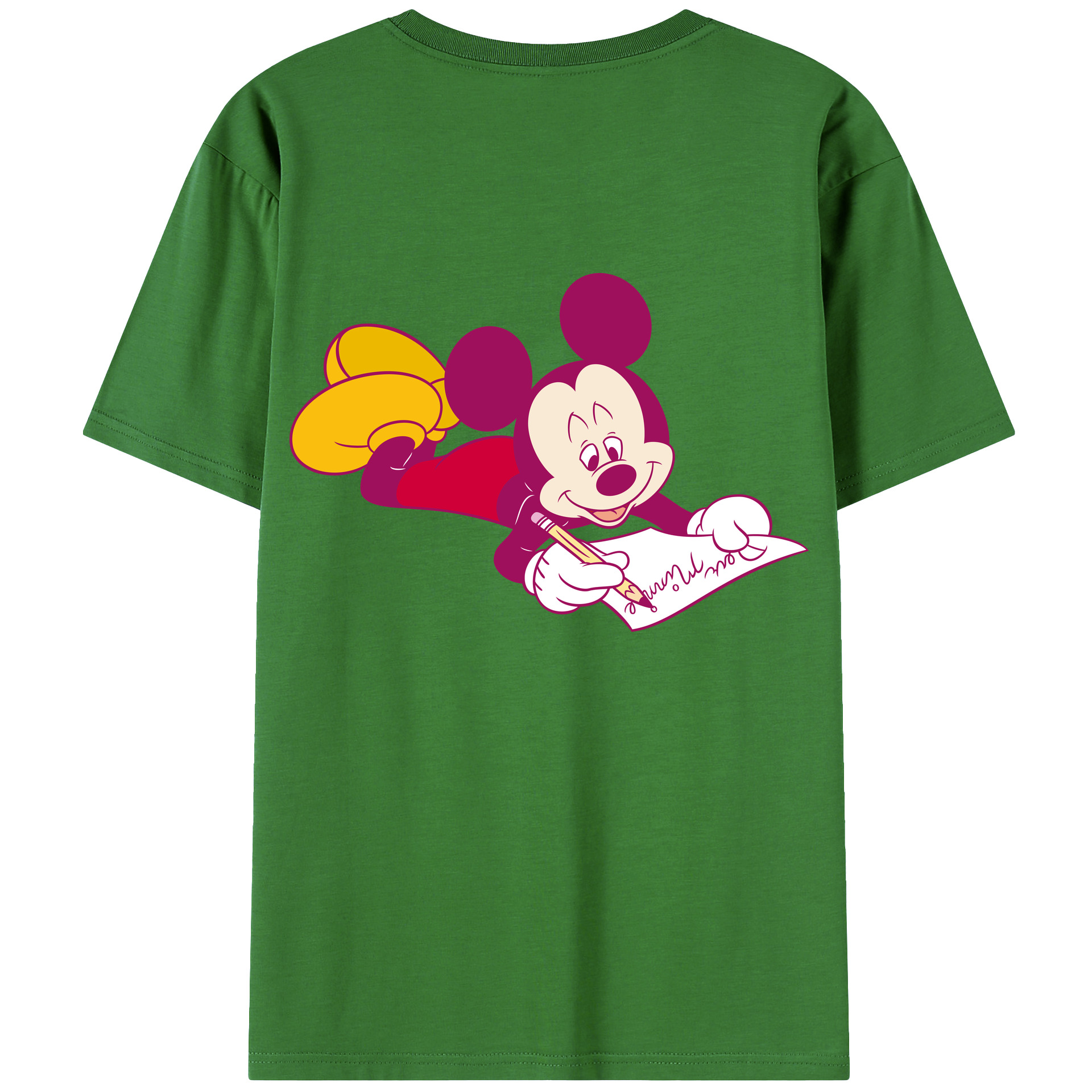（画像用） ミッキーマウス Mickey Mouse レディース半袖Tシャツ(バックプリント)